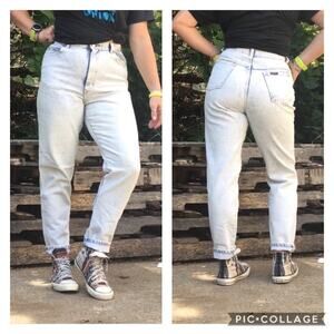Vintage Sasson acid wash high waist mom jeans